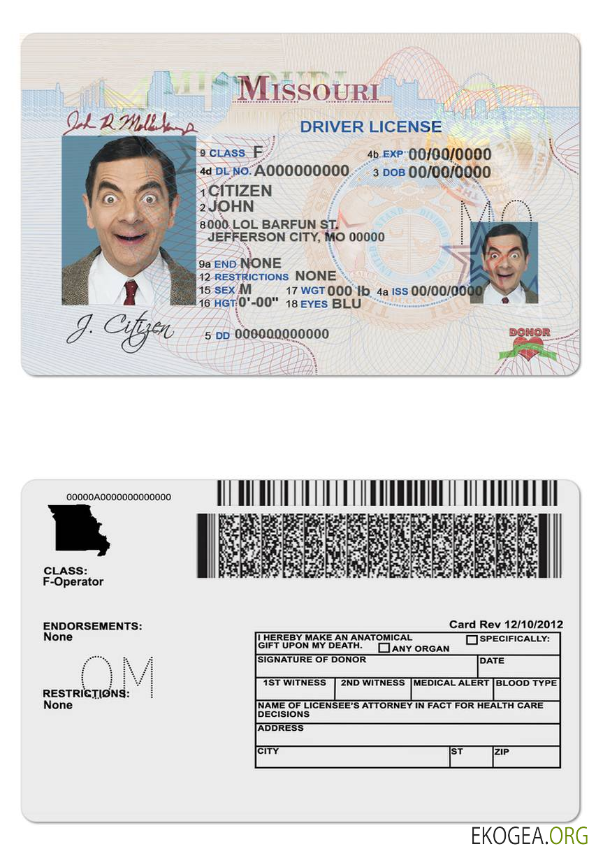 Usa Missouri template